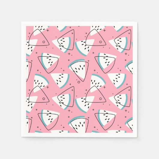 Serviette En Papier Pastèque colorée (Devant)