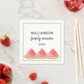 Serviette En Papier Pastèque de réunion familiale personnalisée (En situation)