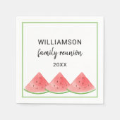 Serviette En Papier Pastèque de réunion familiale personnalisée (Devant)