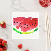 Serviette En Papier Pastèque d'été (En situation)