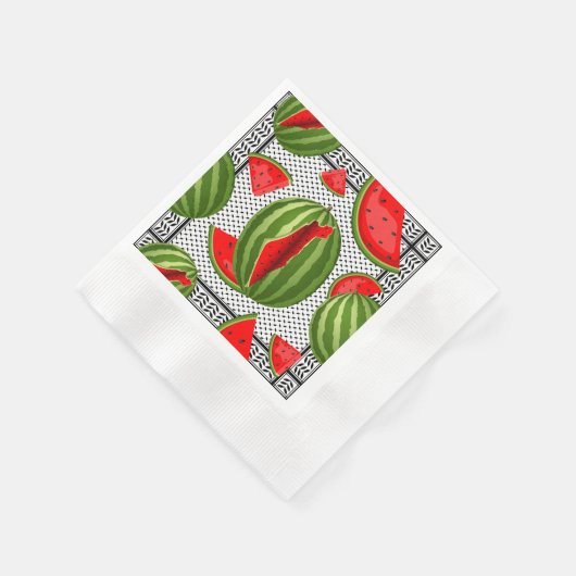 Serviette En Papier Pastèque Palestine - Slice (Coin)