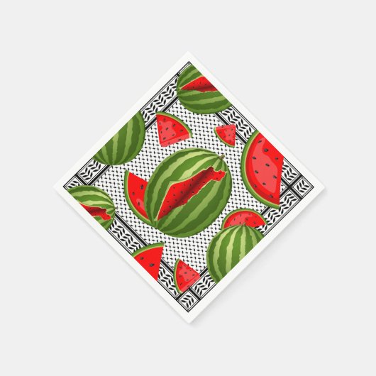 Serviette En Papier Pastèque Palestine - Slice (Coin)