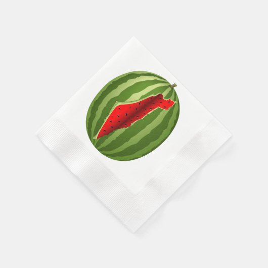 Serviette En Papier Pastèque Palestine - Slice (Coin)