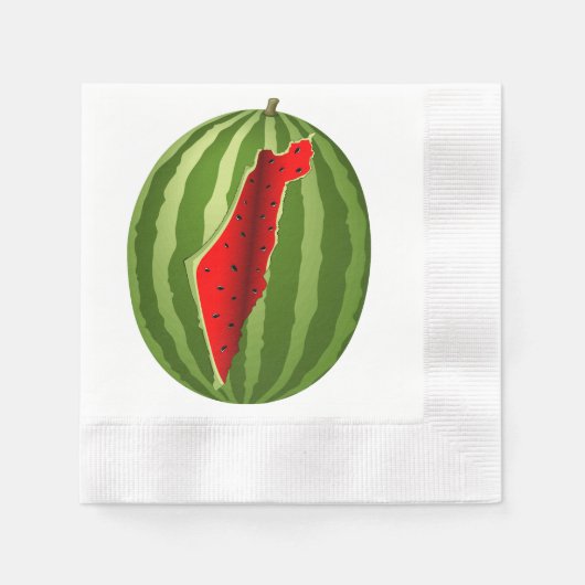 Serviette En Papier Pastèque Palestine - Slice (Devant)