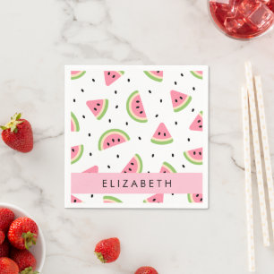 Serviette En Papier Pastèque Rose, Pâtes De Pâques, Votre Nom
