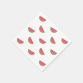 Serviette En Papier Pastèque Tranches Motif mignonne Été Rose Blanc (Coin)