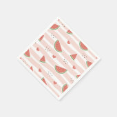 Serviette En Papier Pastèques rouges, Coeurs, Grandes Pâtes, Motif d'é (Coin)