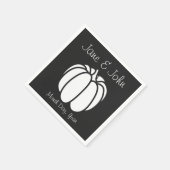 Serviette En Papier Patch citrouille dans les serviettes noires (Coin)
