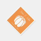 Serviette En Papier Patch citrouille dans les serviettes orange (Coin)