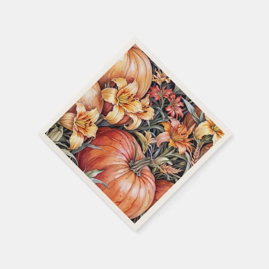 Serviette En Papier Patch citrouille et Floormat Daylilies (Coin)
