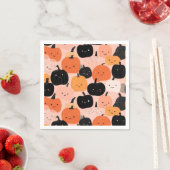 Serviette En Papier Patch Citrouille Halloween (En situation)