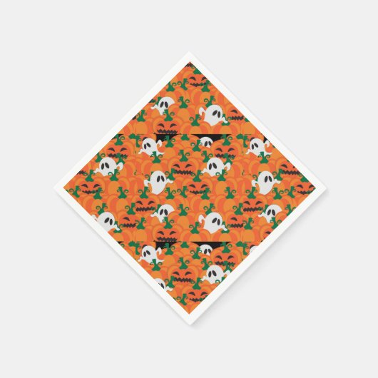 Serviette En Papier Patch Citrouille Haunted Halloween Ghosts (Coin)