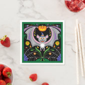 Serviette En Papier Patch de citrouilles de minuit fou (En situation)