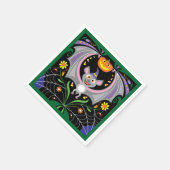 Serviette En Papier Patch de citrouilles de minuit fou (Coin)
