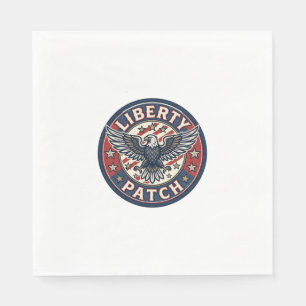 Serviette En Papier Patch de liberté patriotique Broderie