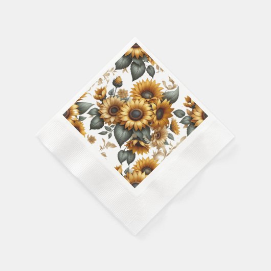 Serviette En Papier Patch de tournesol (Coin)