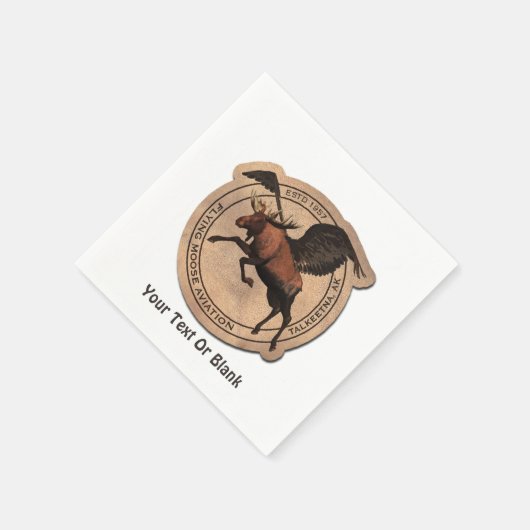 Serviette En Papier Patch Flying Moose Aviation (Coin)