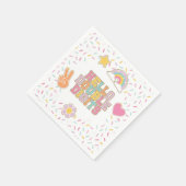 Serviette En Papier Patch Preppy Bonjour Double Chiffres 10e Anniversa (Coin)