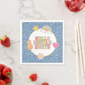 Serviette En Papier Patch Preppy Bonjour Double Chiffres 10e Anniversa (En situation)