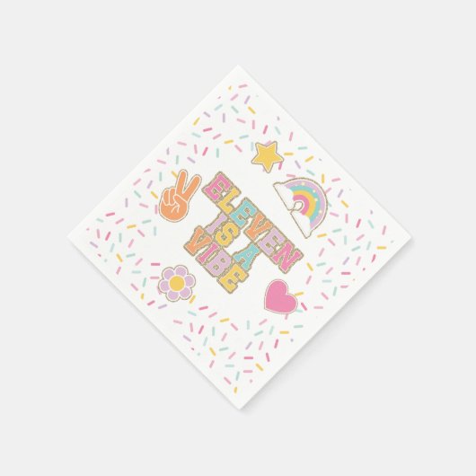 Serviette En Papier Patch Preppy Eleven est un Vibe 11e anniversaire (Coin)