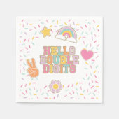 Serviette En Papier Patch Preppy Hello Double chiffres 10e anniversair (Devant)