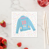 Serviette En Papier Patch Preppy Jean Jacket 10e anniversaire (En situation)