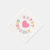 Serviette En Papier Patch Preppy Lettre Anniversaire (Coin)