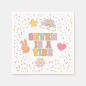 Serviette En Papier Patch Preppy Seven est un Anniversaire Vibe (Devant)