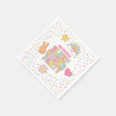 Serviette En Papier Patch Preppy Sleep sous Anniversaire (Coin)