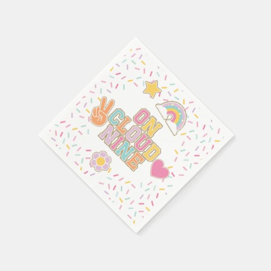 Serviette En Papier Patch Preppy Sur Cloud Neuf 9e Anniversaire (Coin)