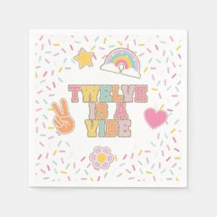 Serviette En Papier Patch Preppy Twelve est un Vibe 12e anniversaire