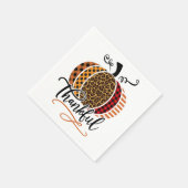 Serviette En Papier Patchwork de citrouille reconnaissant (Coin)