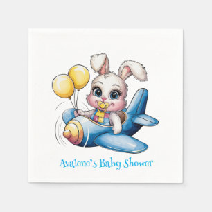 Serviette En Papier Patchwork de couture Cute Bunny & Baby shower Paci