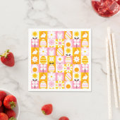 Serviette En Papier Patchwork de Pâques de printemps doux (En situation)