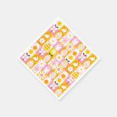 Serviette En Papier Patchwork de Pâques de printemps doux (Coin)