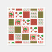 Serviette En Papier Patchwork de pastèque (Devant)