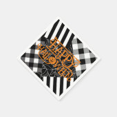 Serviette En Papier Patchwork de toile d'araignée noir et blanc pour s (Coin)