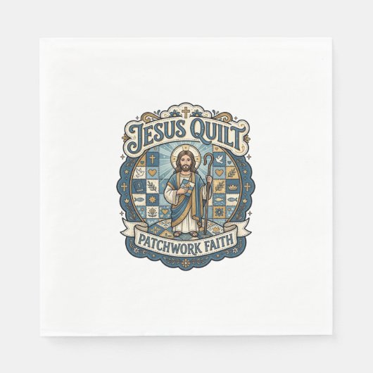 Serviette En Papier Patchwork Jésus de la foi Patchwork Jésus (Devant)