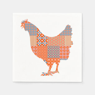 Serviette En Papier Patchwork Motif Picket ferme animal