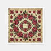 Serviette En Papier Patchwork Poinsettia Wreath Decoupage Naples (Devant)