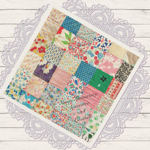 Serviette En Papier Patchwork vintage Papier à imprimer