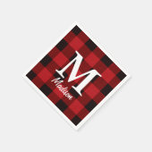 Serviette En Papier Pâte à bûcheron rouge de pays primitive (Coin)