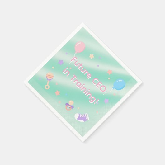 Serviette En Papier Pâte verte bébé serviettes d'anniversaire (Coin)