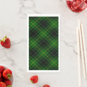 Serviette En Papier Pâte verte de tartan MacArthur