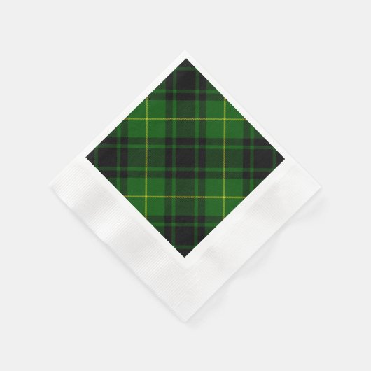 Serviette En Papier Pâte verte de tartan MacArthur (Coin)