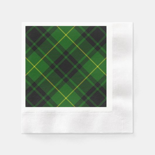 Serviette En Papier Pâte verte de tartan MacArthur (Devant)