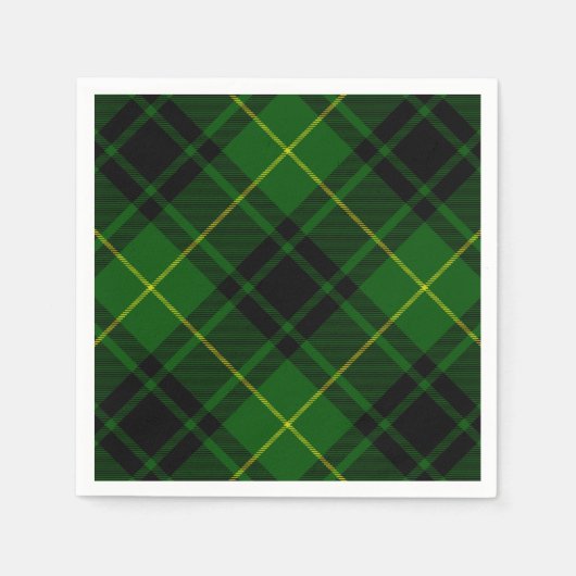 Serviette En Papier Pâte verte de tartan MacArthur (Devant)