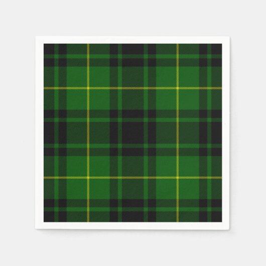 Serviette En Papier Pâte verte de tartan MacArthur (Devant)