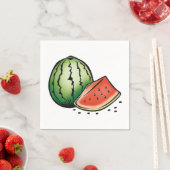 Serviette En Papier Pâtes de pastèque Fruit Papier alimentaire (En situation)