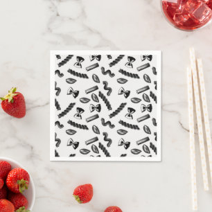 Serviette En Papier Pâtes Diversité Gray Food Italie Lover Foody